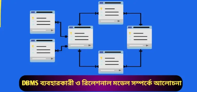 DBMS ব্যবহারকারী ও রিলেশনাল মডেল সম্পর্কে আলোচনা |dbms entity relationship model